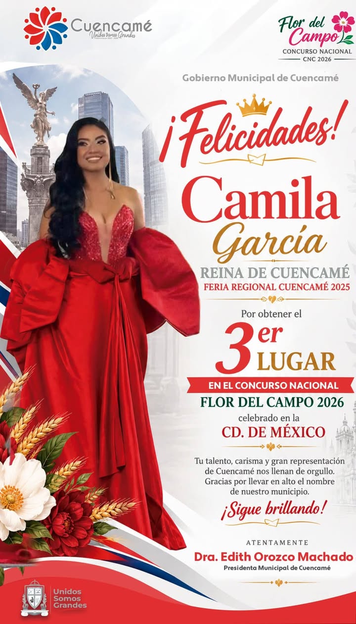 ¡Felicidades Camila! 👏por tu entrega y disciplina en el Concurso Nacional 🔴Flor del Campo ...