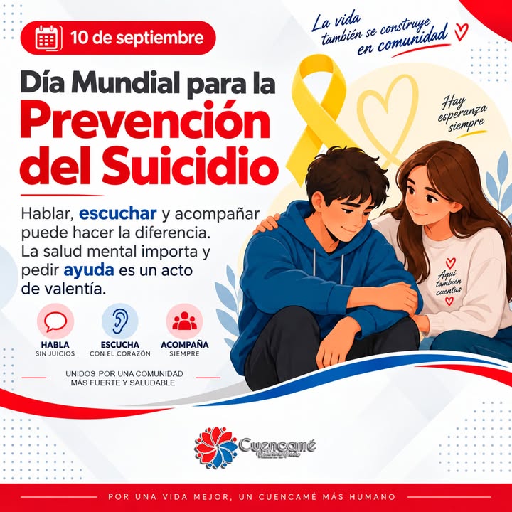 🎗️10 de Septiembre 🎗️ Hablar, escuchar .. acompañar 🫂puede hacer la diferencia. 💛