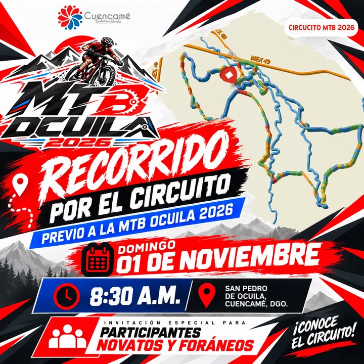 ¡CONOCE el CIRCUITO!🔥🚵🚴🏻‍♀️ ⬇️ Este Domingo 01 de Noviembre 8:30 pm 📍San Pedro de Ocuil...